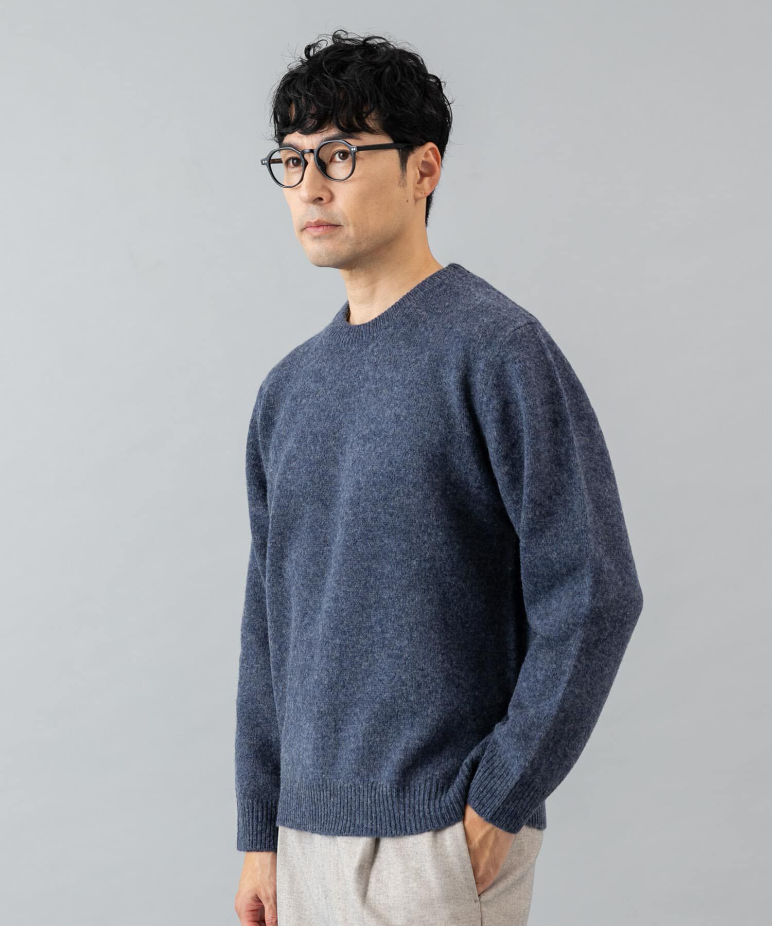 URBAN RESEARCH ROSSO「『XLサイズあり』シェットランドウールクルーネックニット」|ニット・セーター|