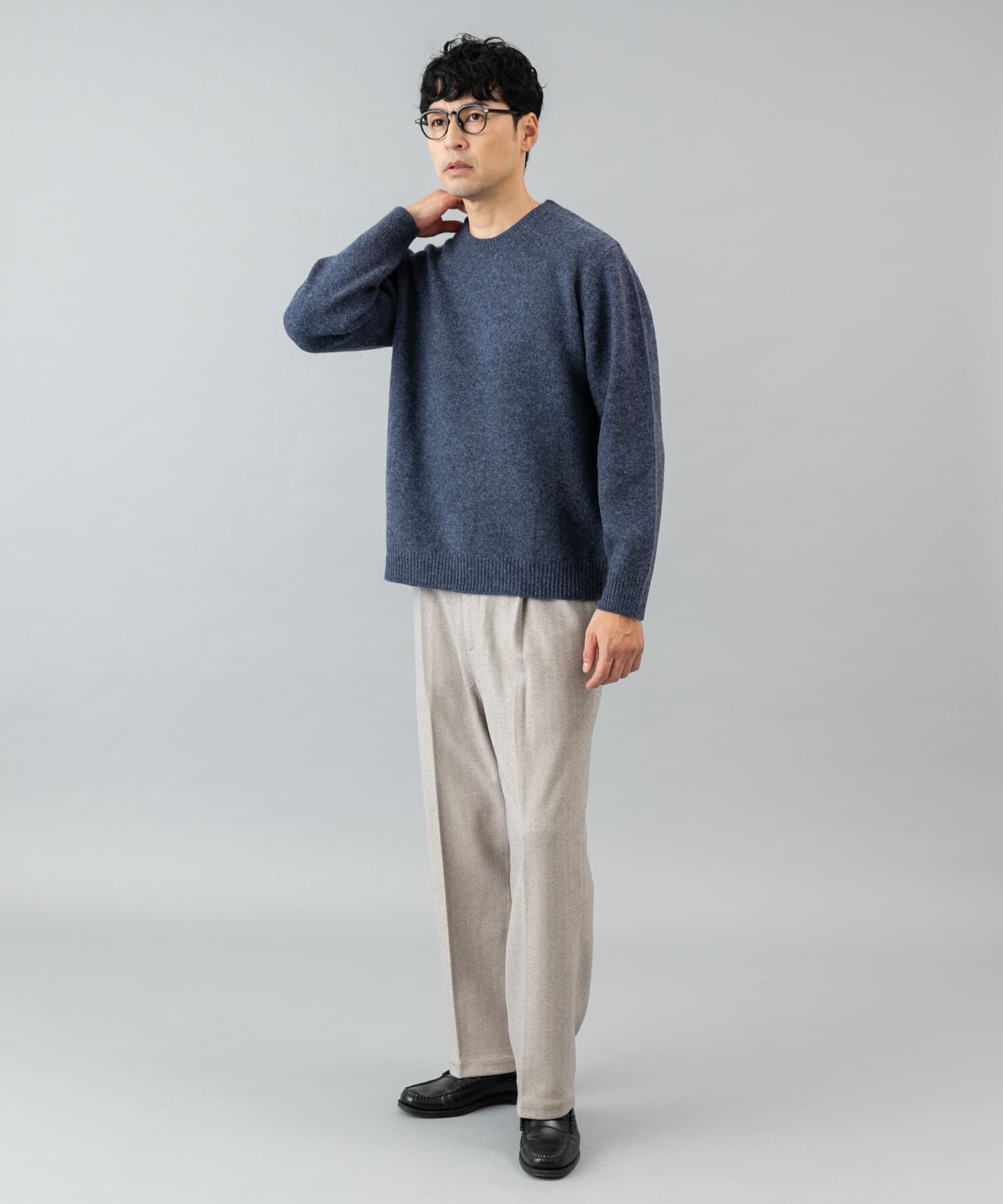 URBAN RESEARCH ROSSO「『XLサイズあり』シェットランドウールクルーネックニット」|ニット・セーター|