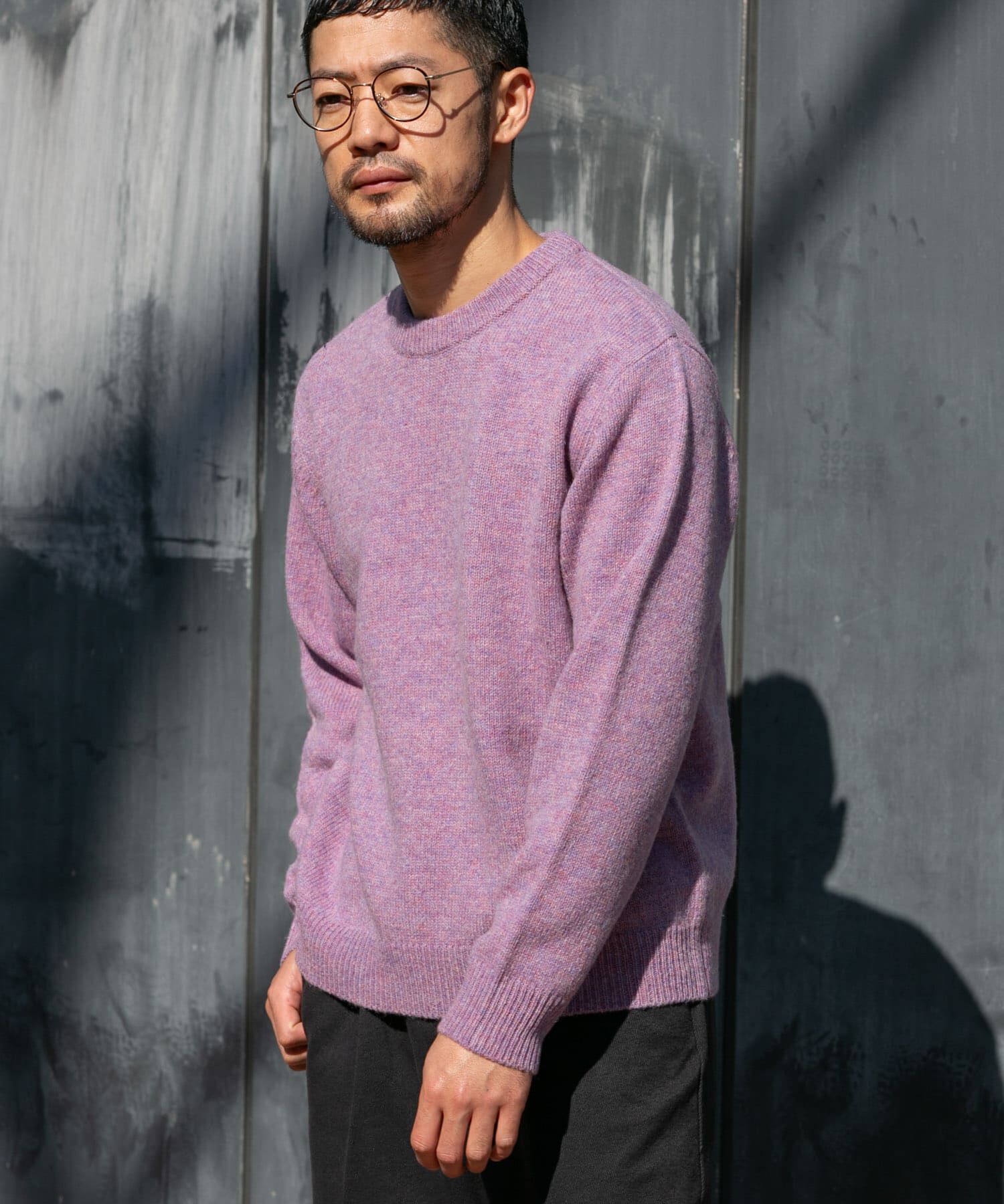 URBAN RESEARCH ROSSO「『XLサイズあり』シェットランドウールクルーネックニット」|ニット・セーター|