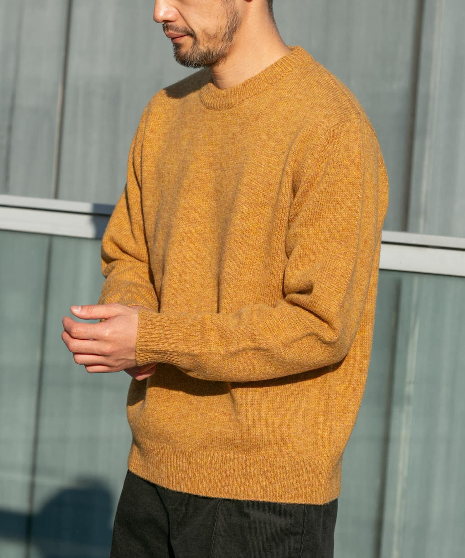 URBAN RESEARCH ROSSO「『XLサイズあり』シェットランドウールクルーネックニット」|ニット・セーター|