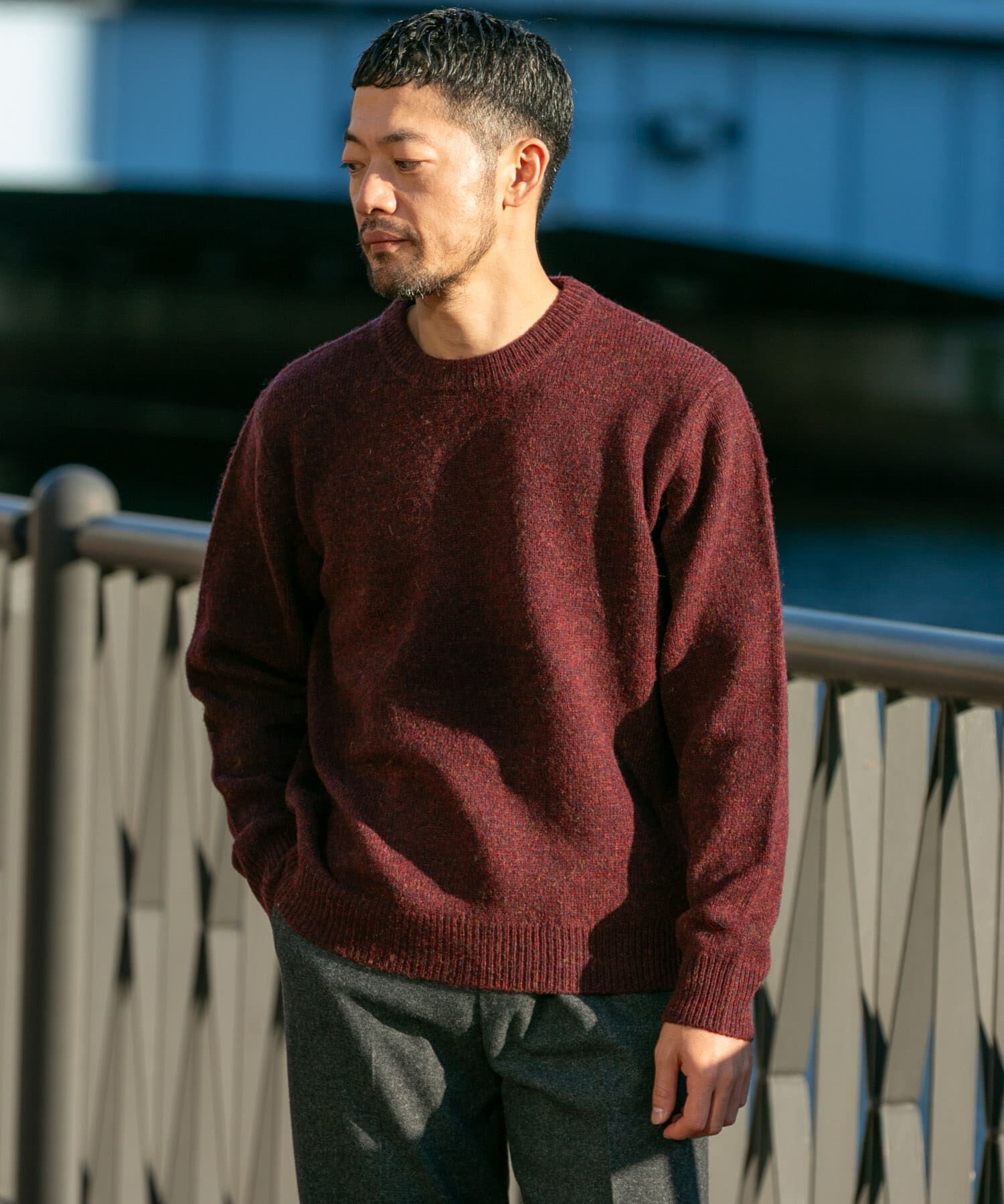 URBAN RESEARCH ROSSO「『XLサイズあり』シェットランドウールクルーネックニット」|ニット・セーター|