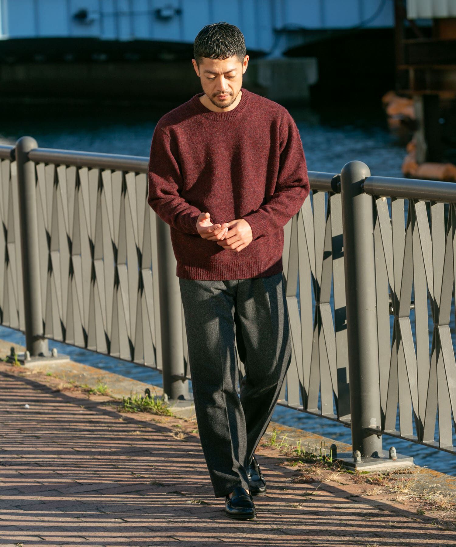 URBAN RESEARCH ROSSO「『XLサイズあり』シェットランドウールクルーネックニット」|ニット・セーター|