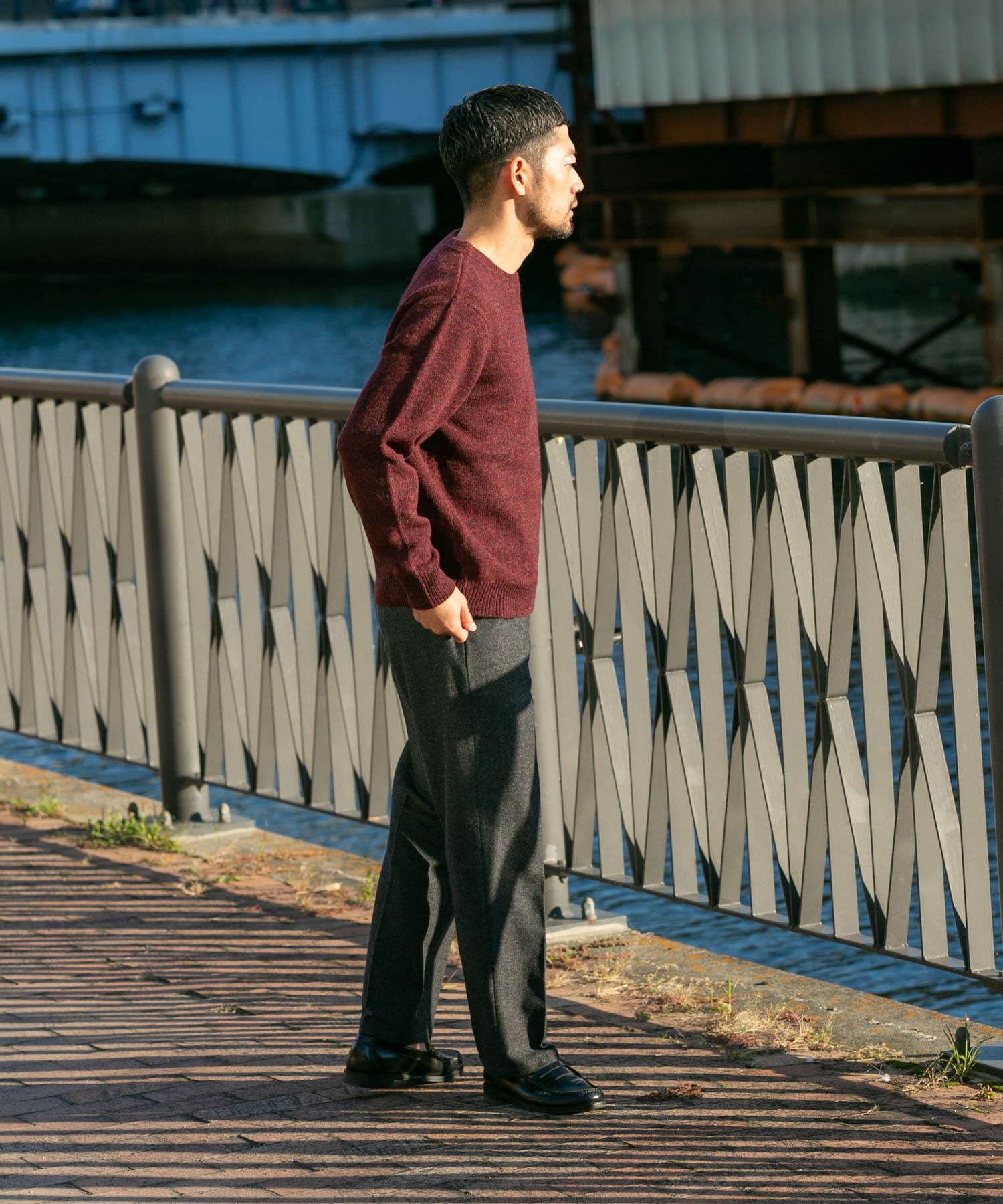 URBAN RESEARCH ROSSO「『XLサイズあり』シェットランドウールクルーネックニット」|ニット・セーター|