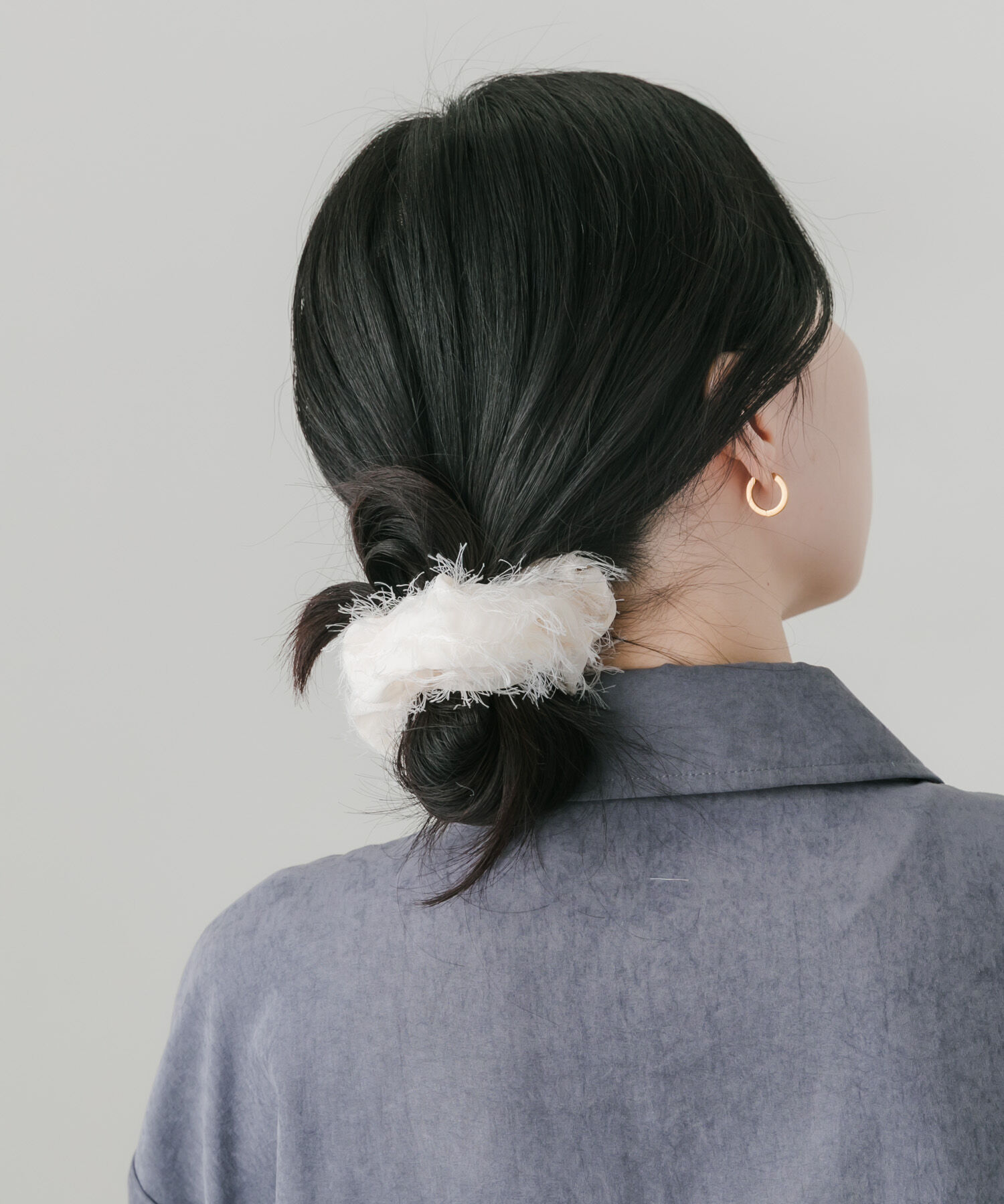 SMELLY「シアーフリンジシュシュ」|ヘアゴム・シュシュ|