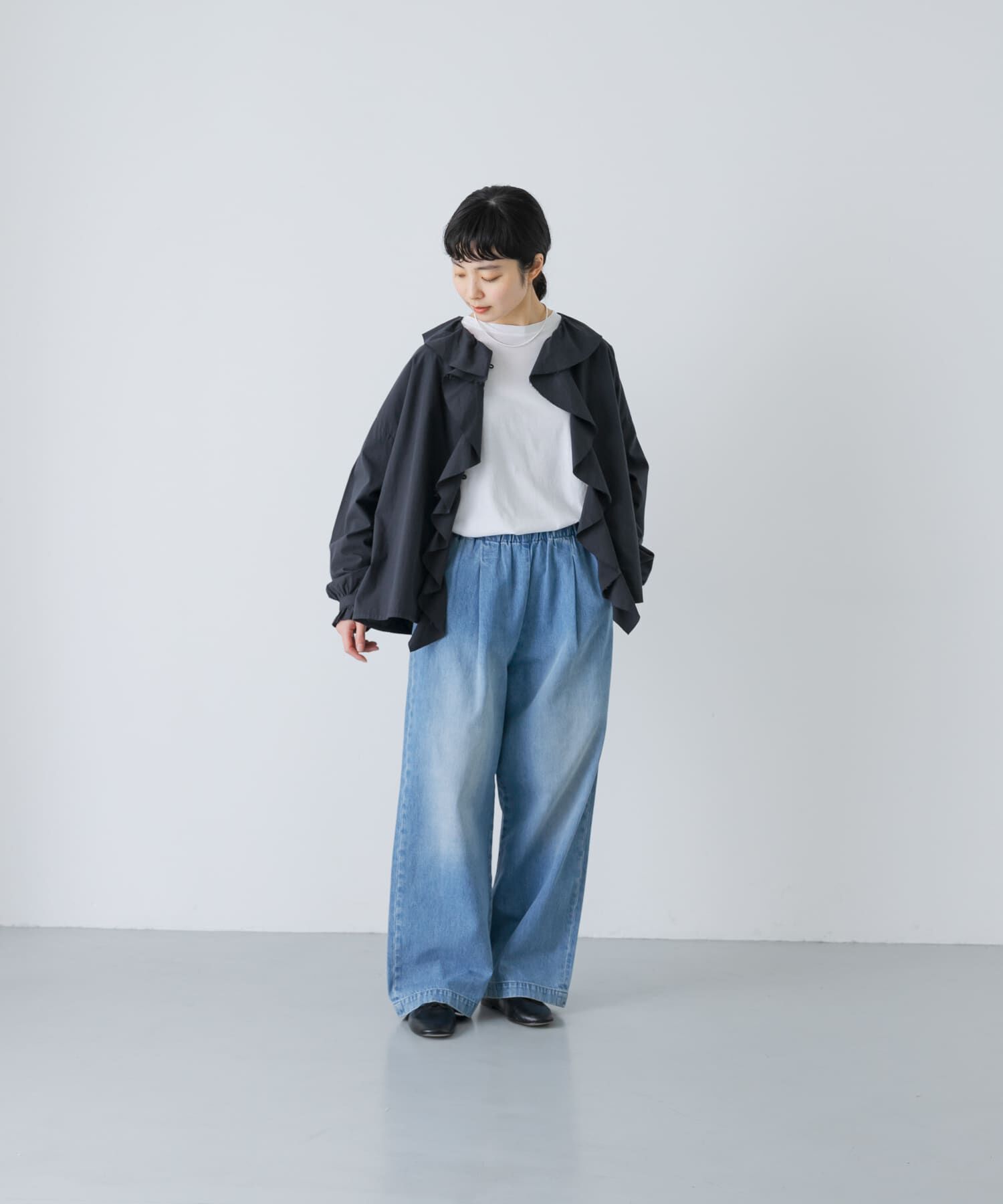 かぐれ「コットンフリルカラーシャツ」|シャツ・ブラウス|