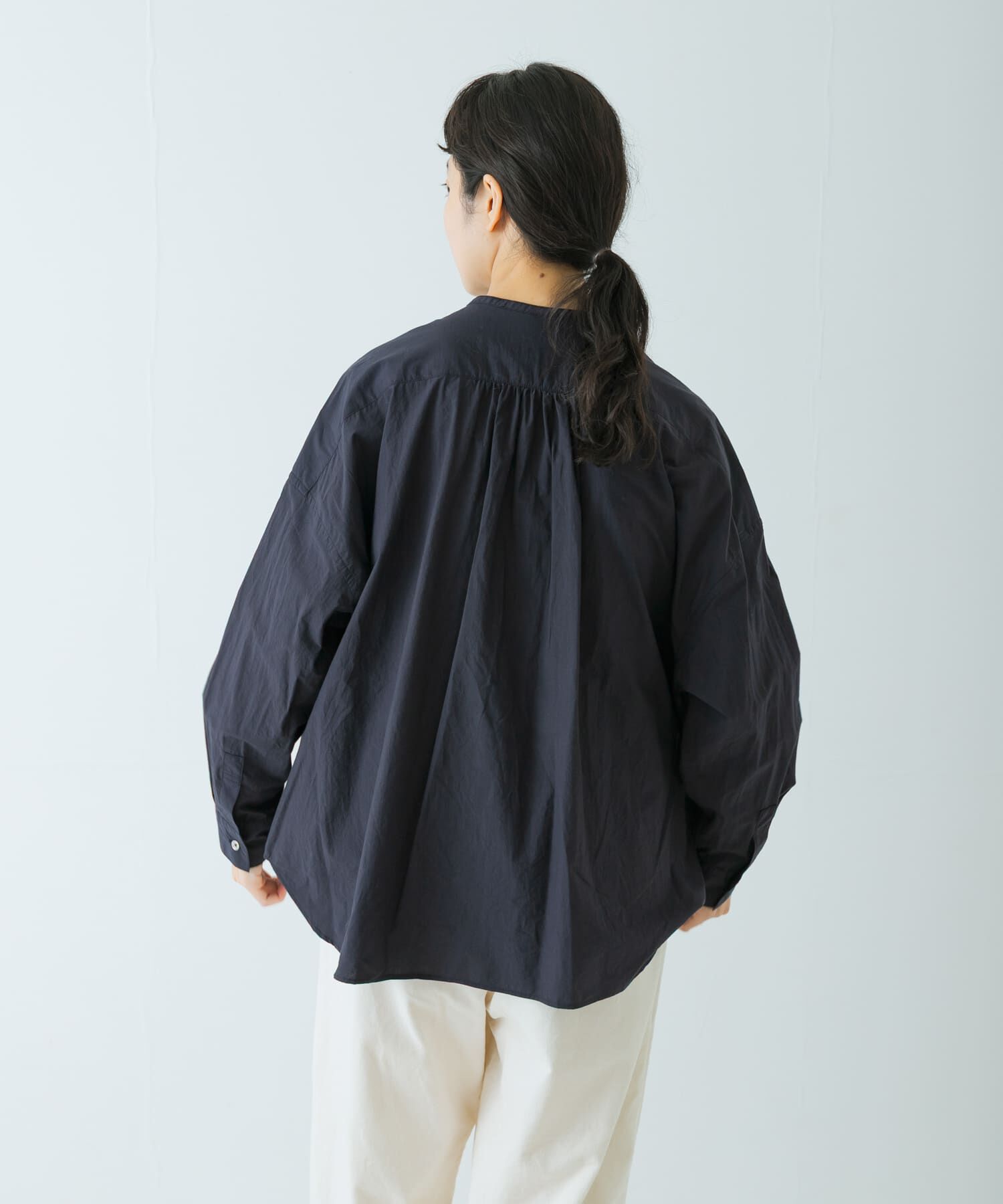 かぐれ「コットンフリルワイドシャツ」|シャツ・ブラウス|