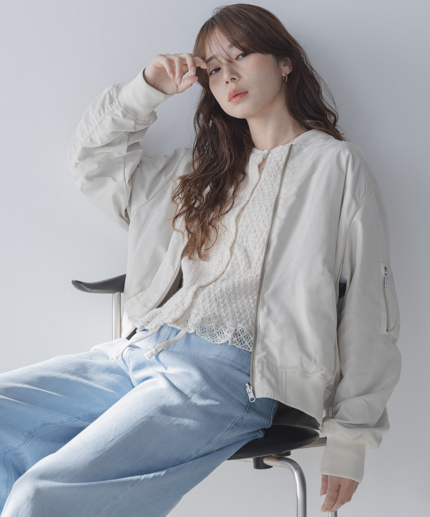 Sonny Label 「『WEB限定』リバーシブルオーバーMA-1」|ブルゾン・スタジャン|ホワイト系その他