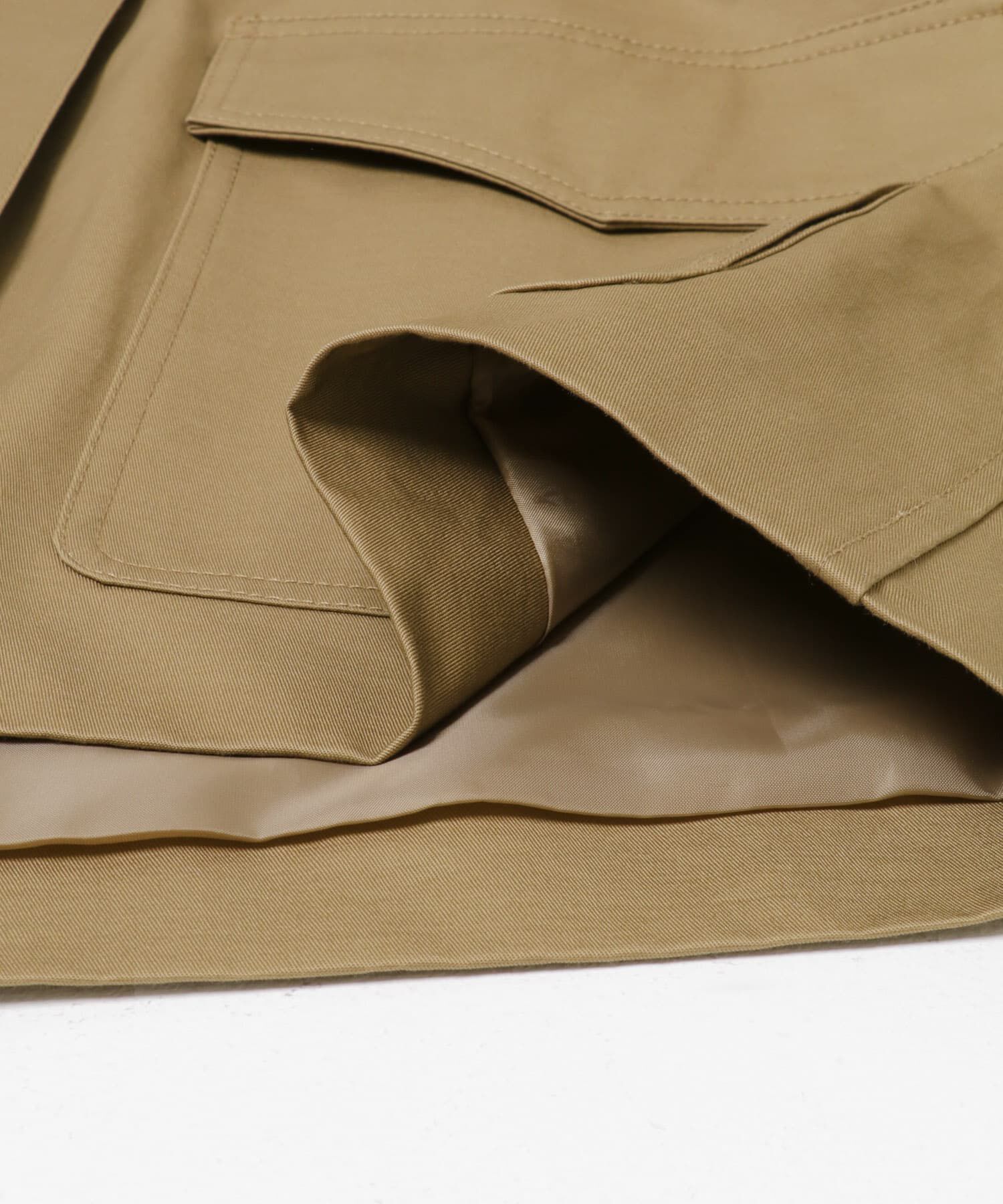 Sonny Label 「異素材衿ショートジャケット」|ノーカラーコート|