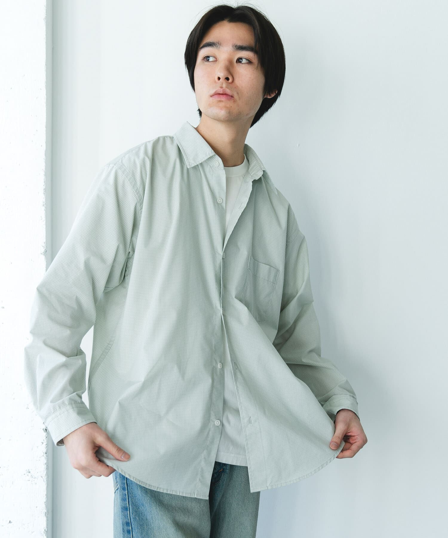 URBAN RESEARCH DOORS「TCブロードレギュラーカラーシャツ」|シャツ・ブラウス|