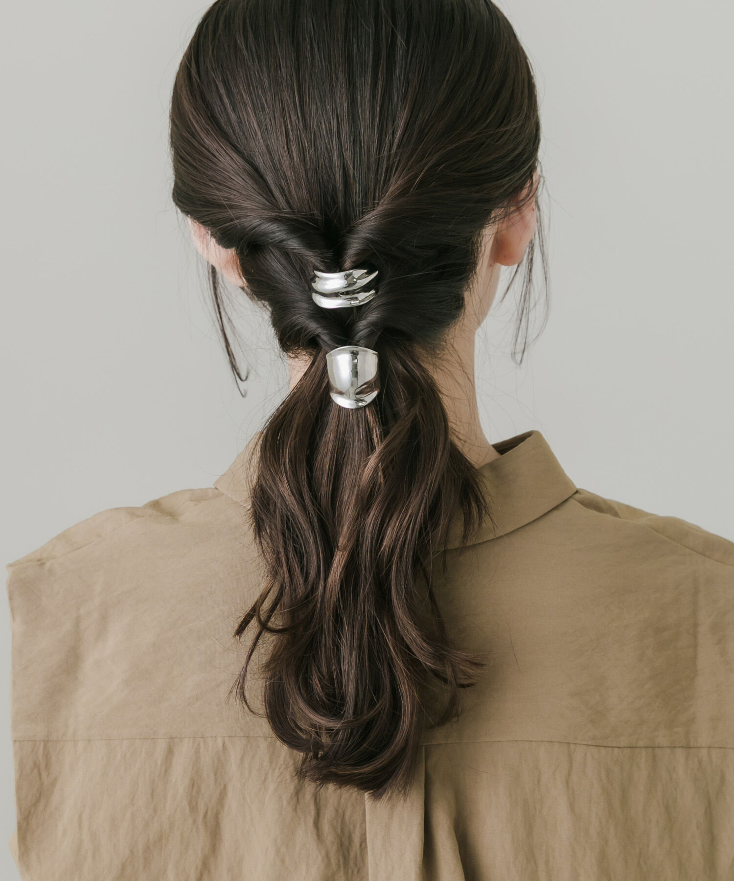 SMELLY「ニュアンスメタル2セットヘアカフ」|その他|シルバー