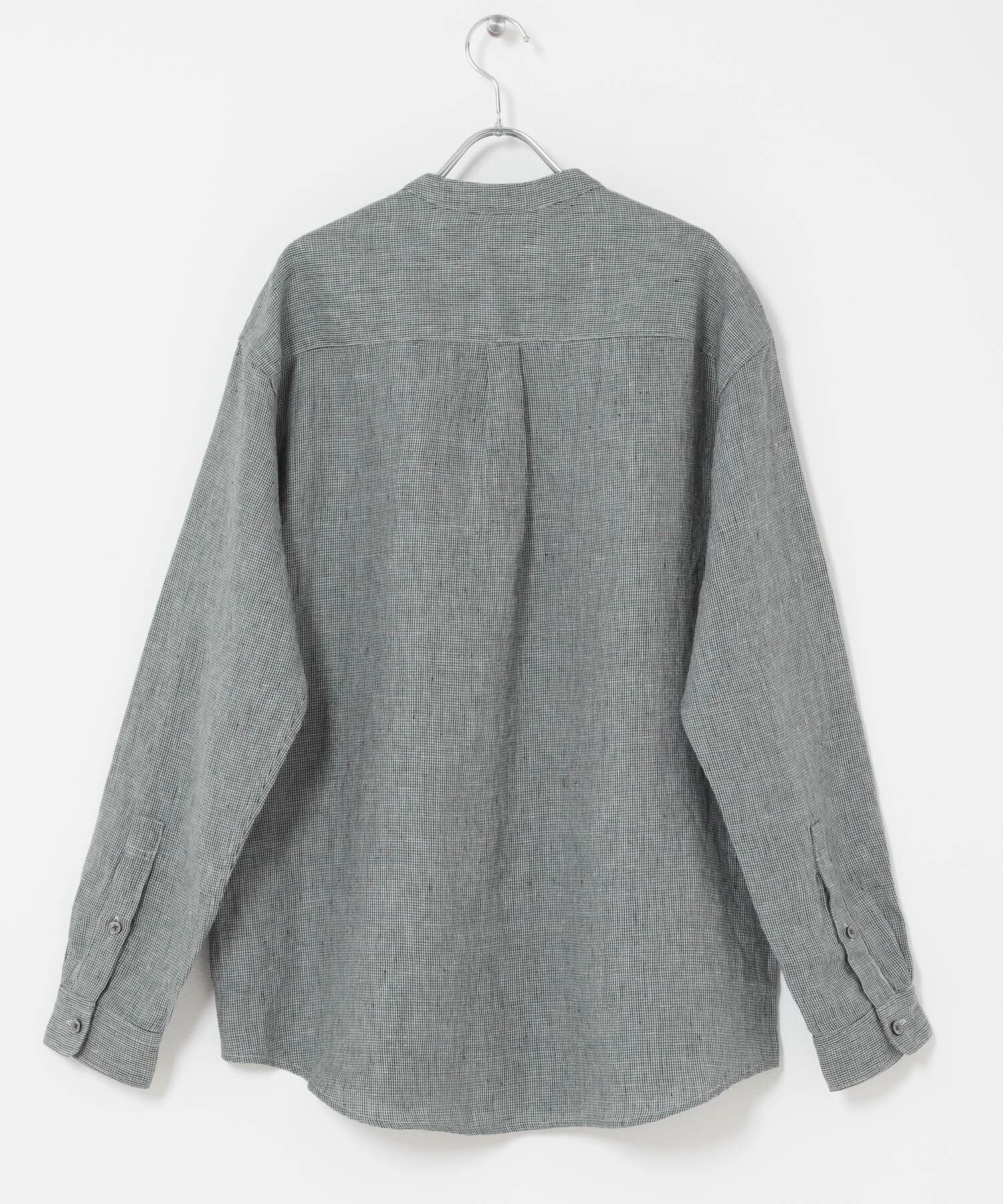 URBAN RESEARCH DOORS「シルケットリネン バンドカラーロングスリーブシャツ」|シャツ・ブラウス|