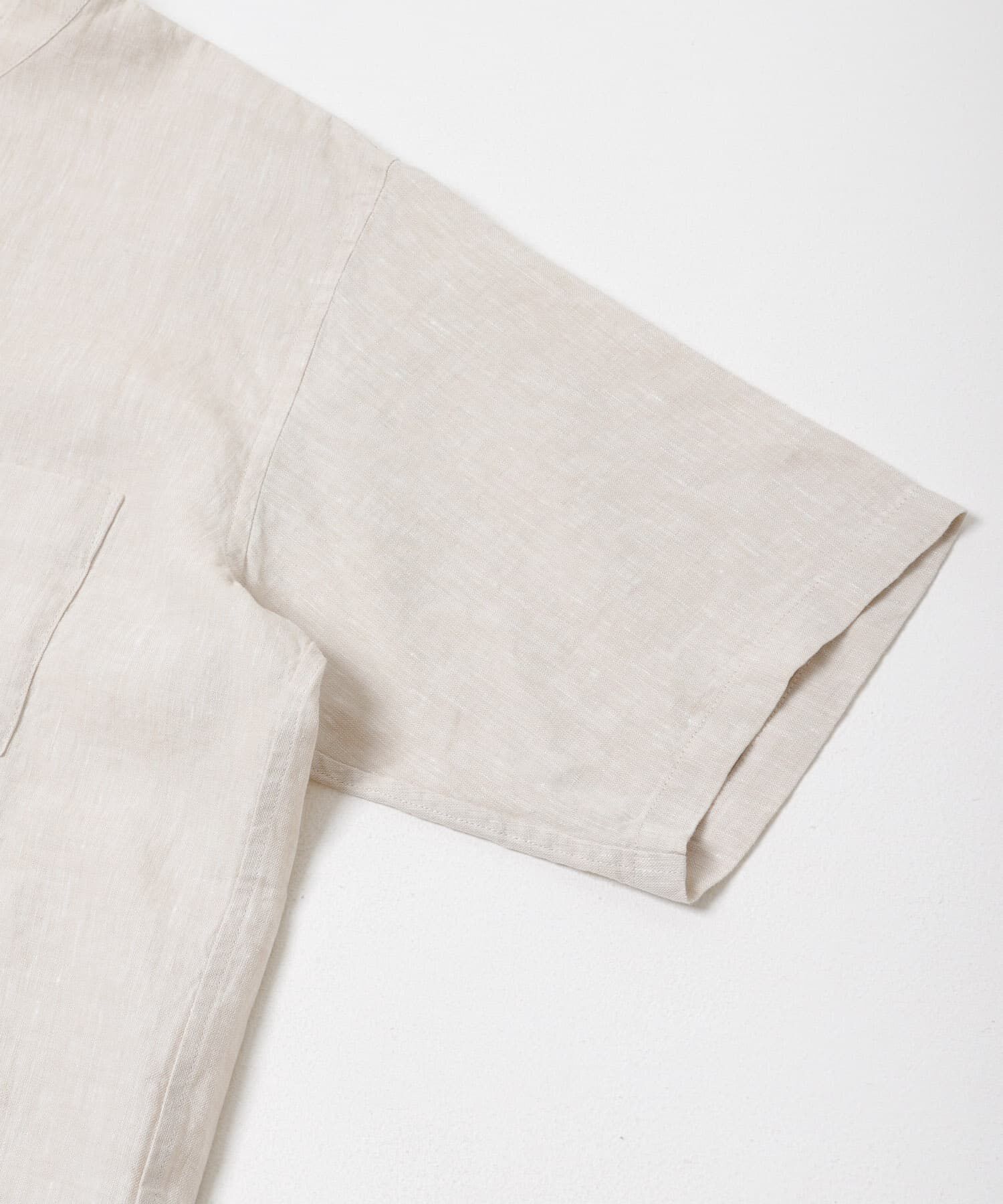 URBAN RESEARCH DOORS「シルケットリネン バンドカラーショートスリーブシャツ」|シャツ・ブラウス|