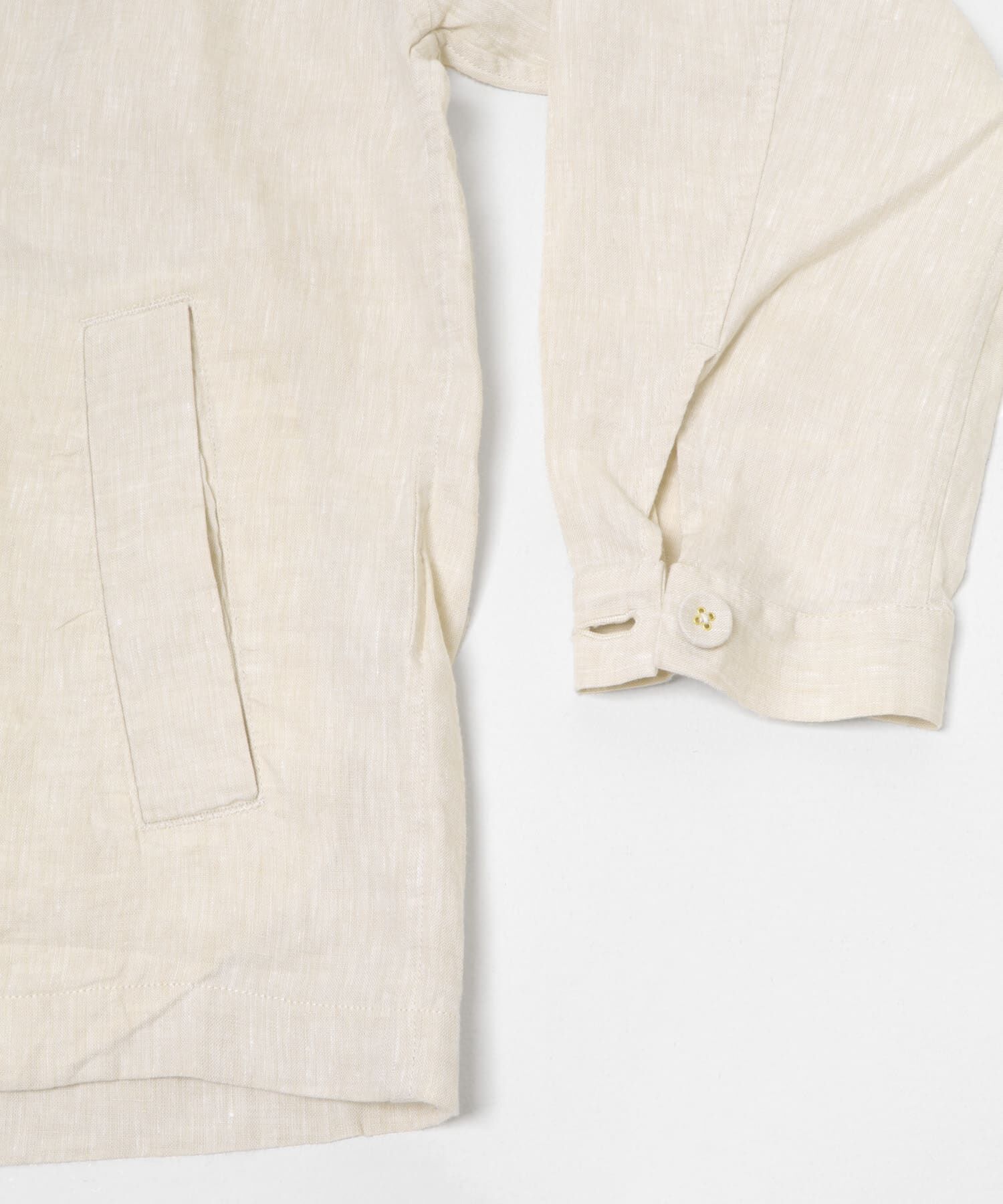 URBAN RESEARCH DOORS「シルケットリネン シャツジャケット」|ノーカラーコート|