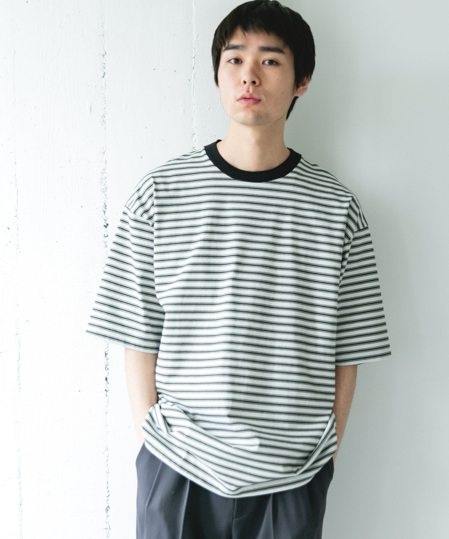 URBAN RESEARCH DOORS「プレーティングマルチボーダーTシャツ」|Tシャツ・カットソー|