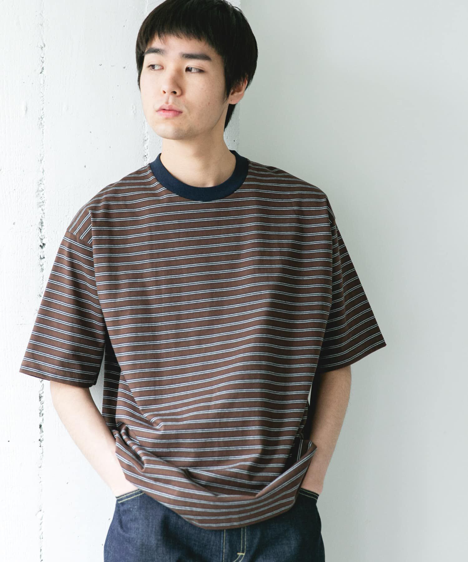 URBAN RESEARCH DOORS「プレーティングマルチボーダーTシャツ」|Tシャツ・カットソー|