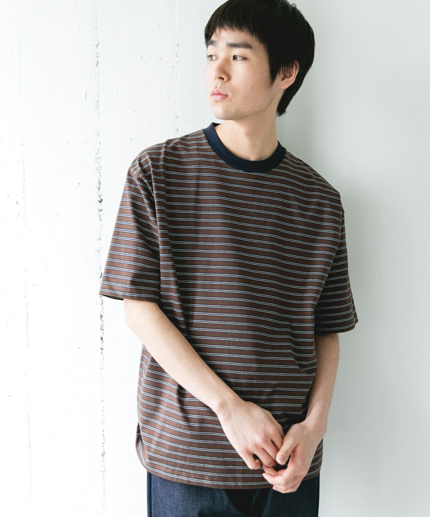 URBAN RESEARCH DOORS「プレーティングマルチボーダーTシャツ」|Tシャツ・カットソー|