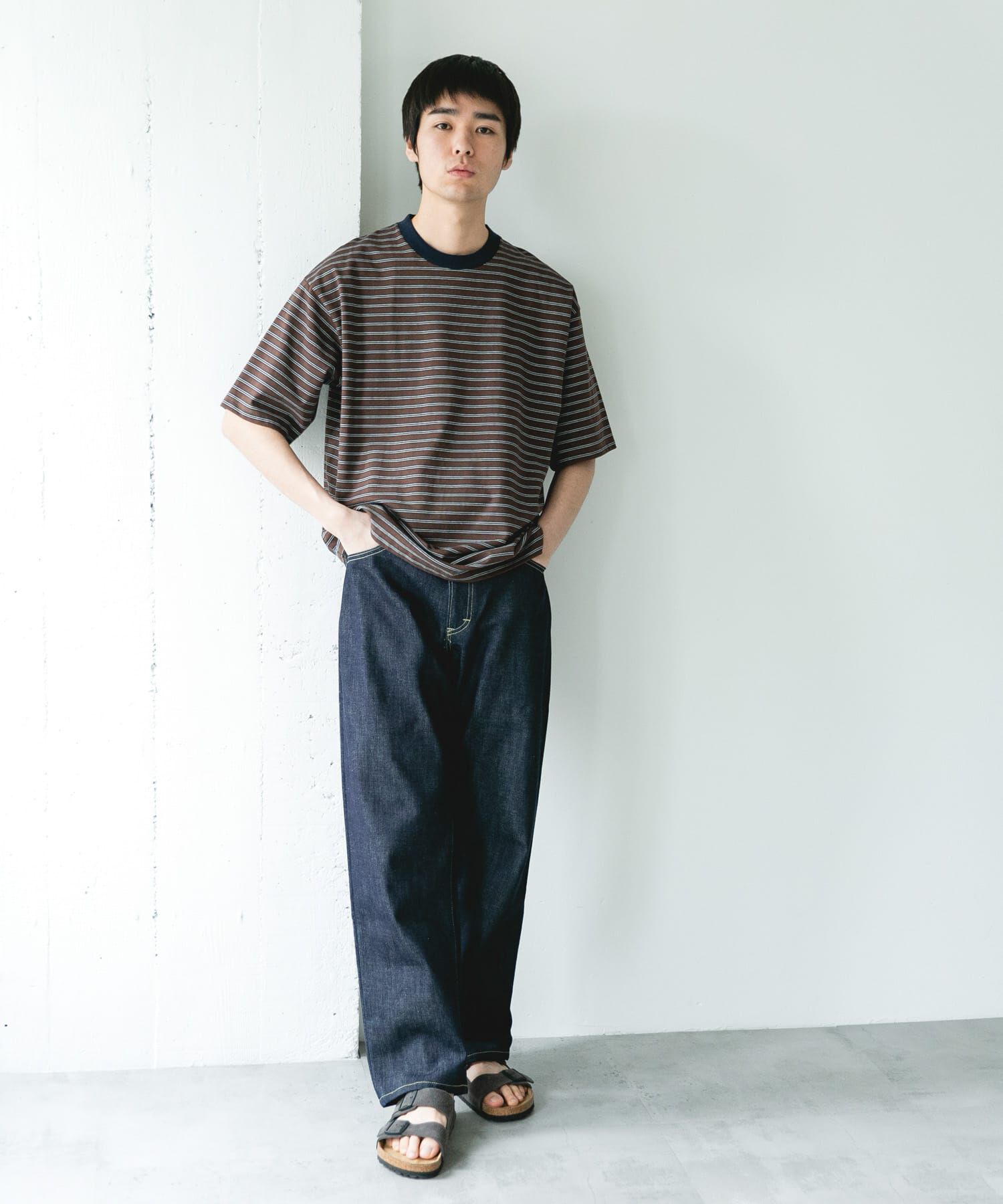 URBAN RESEARCH DOORS「プレーティングマルチボーダーTシャツ」|Tシャツ・カットソー|