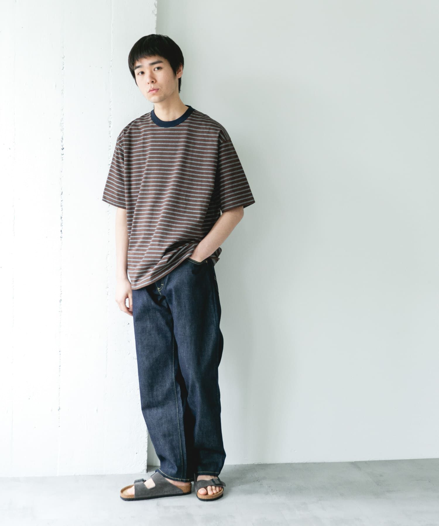 URBAN RESEARCH DOORS「プレーティングマルチボーダーTシャツ」|Tシャツ・カットソー|