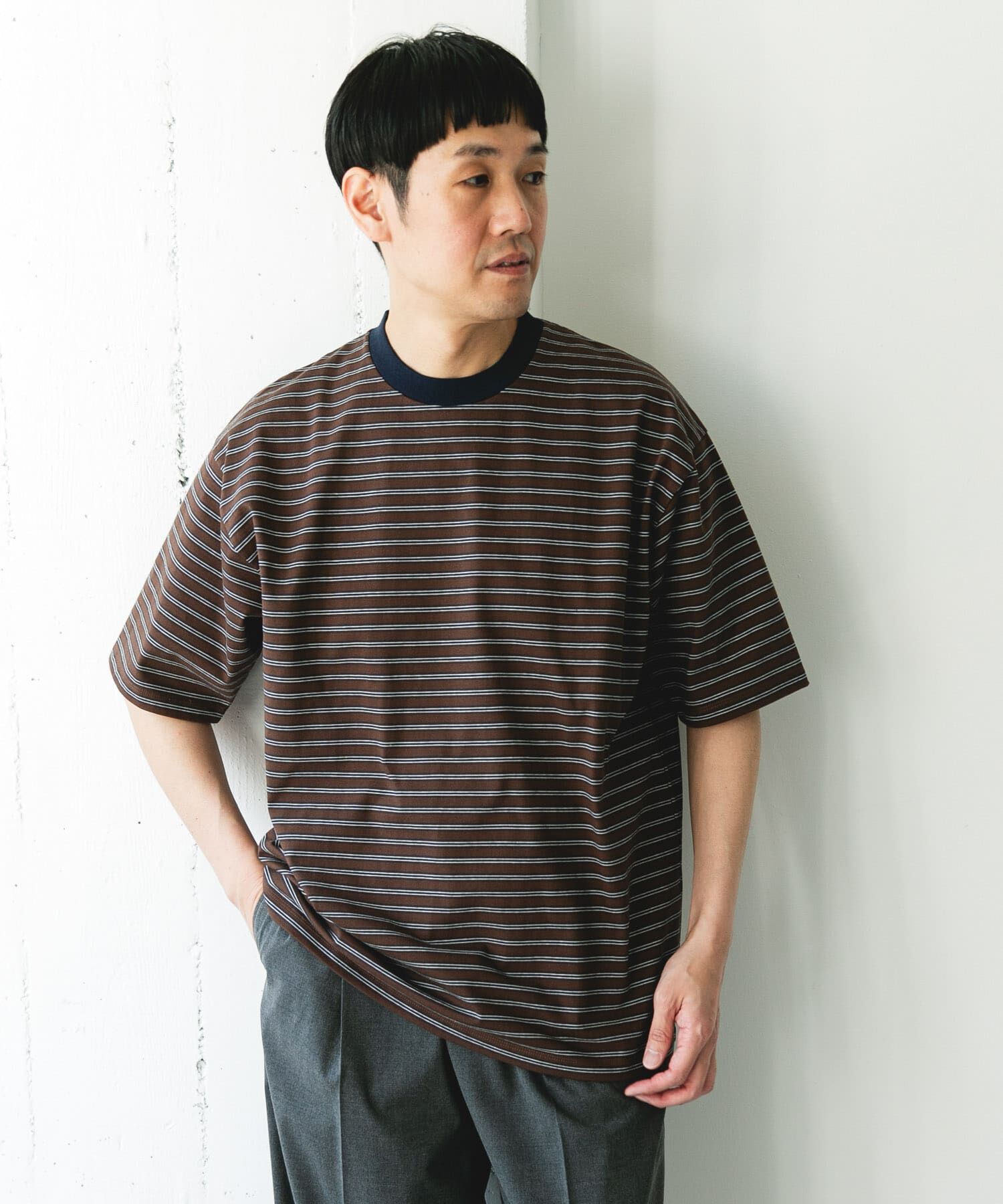 URBAN RESEARCH DOORS「プレーティングマルチボーダーTシャツ」|Tシャツ・カットソー|