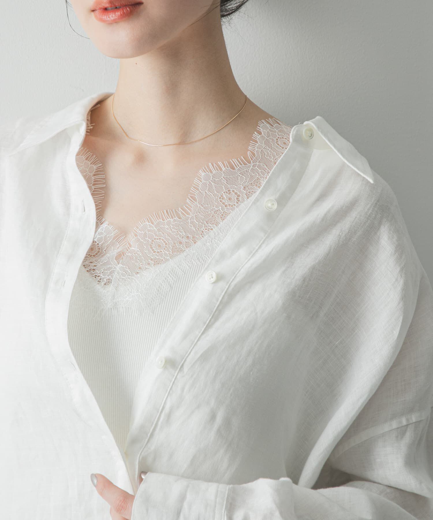 URBAN RESEARCH「スカラップレースタンクトップ」|タンクトップ|オフホワイト