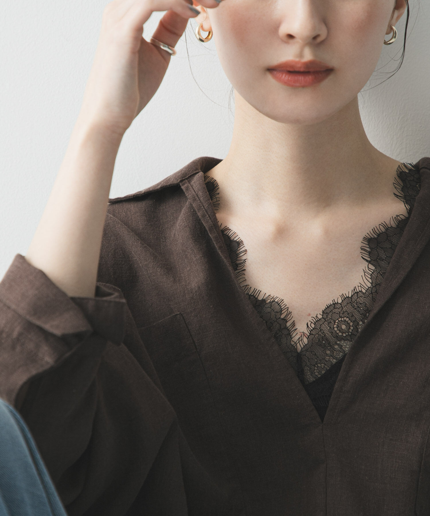 URBAN RESEARCH「スカラップレースタンクトップ」|タンクトップ|ブラック