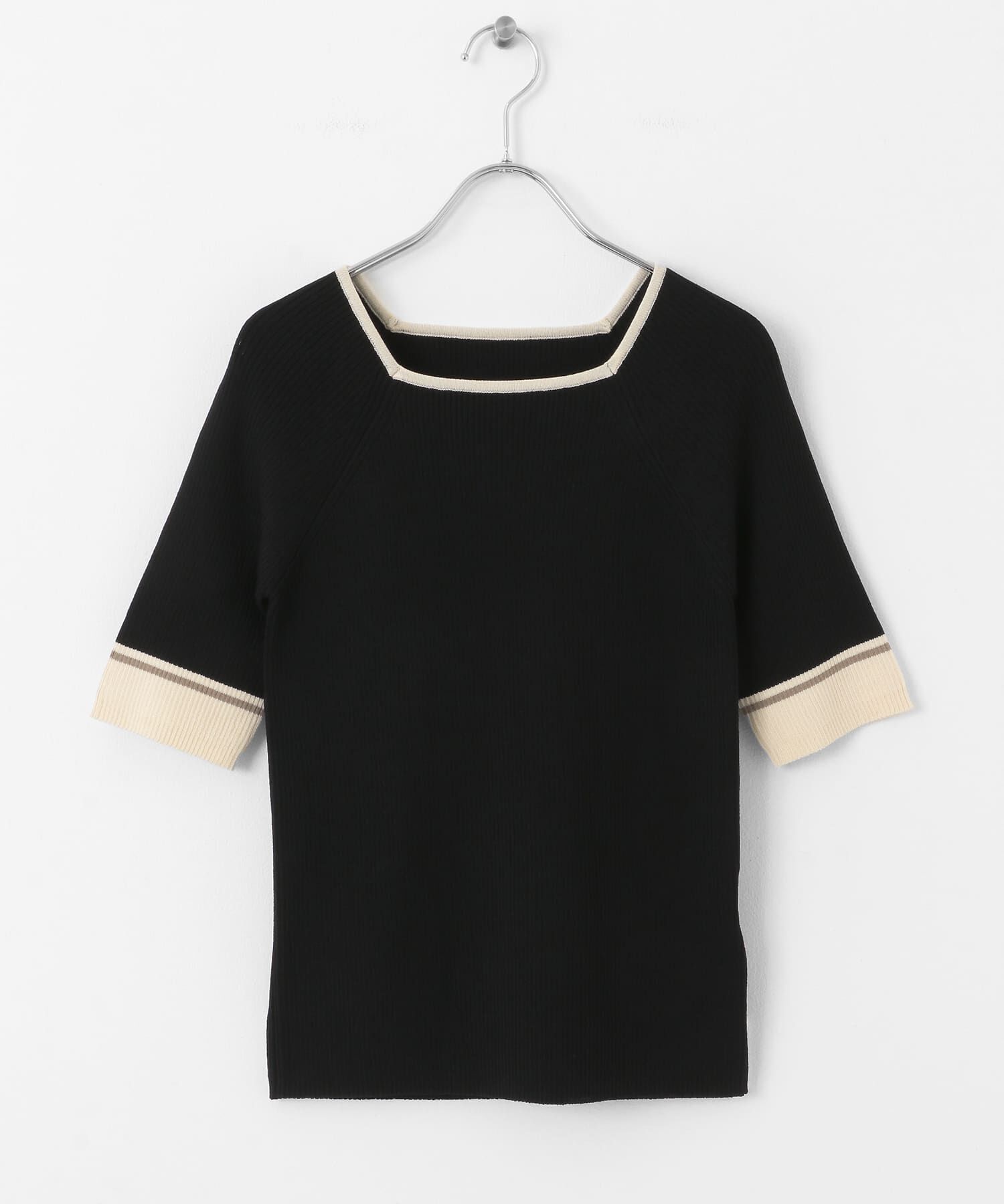 SENSE OF PLACE by URBAN RESEARCH「スクエアネックバイカラーコンパクトセーター」|ニット・セーター|