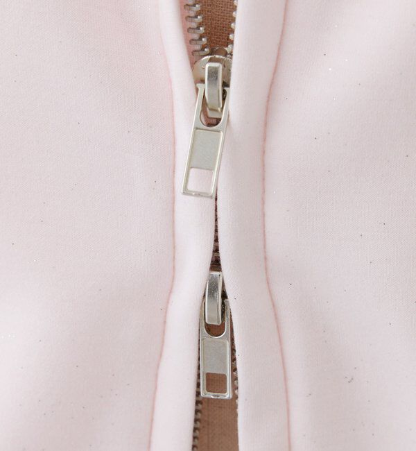  「【セットアップ可能】レースロゴ刺繍半袖ラメパーカー」|プルオーバー|