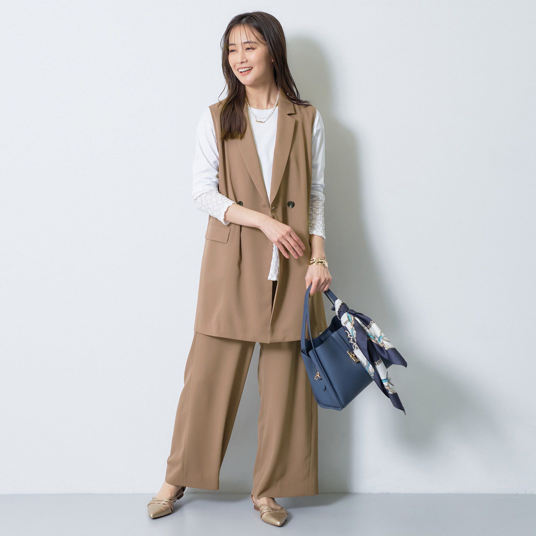 INDIVI「【さらに軽く軽快！／着る日傘】颯爽ジレジャケット」|ベスト・ジレ|