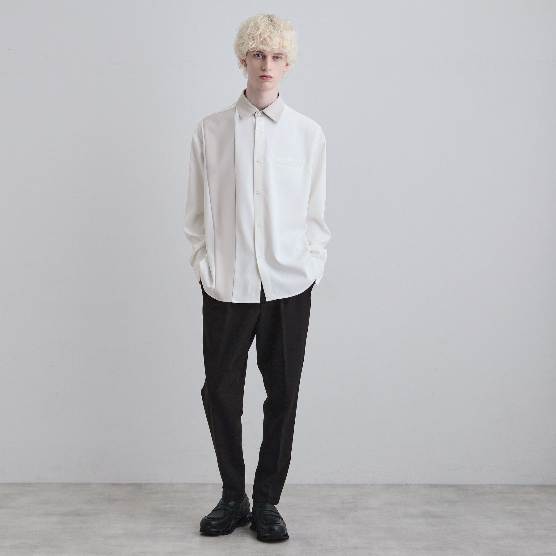 tk.TAKEO KIKUCHI「パネルカット ジップシャツ」|シャツ・ブラウス|