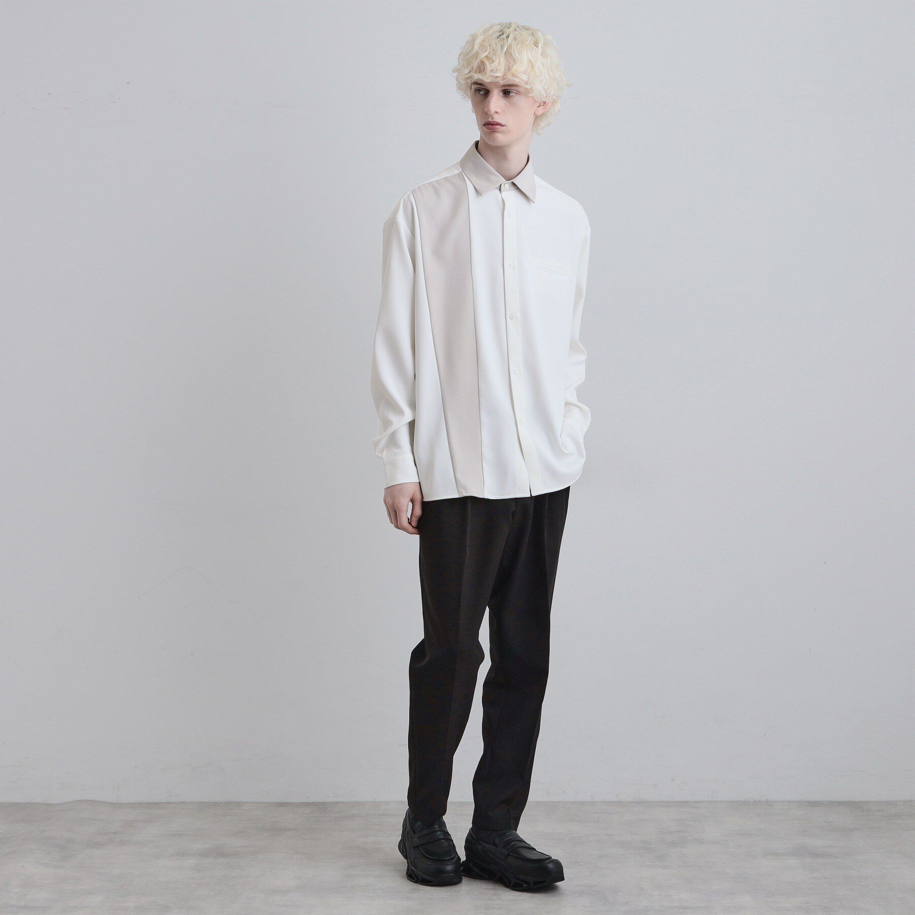 tk.TAKEO KIKUCHI「パネルカット ジップシャツ」|シャツ・ブラウス|