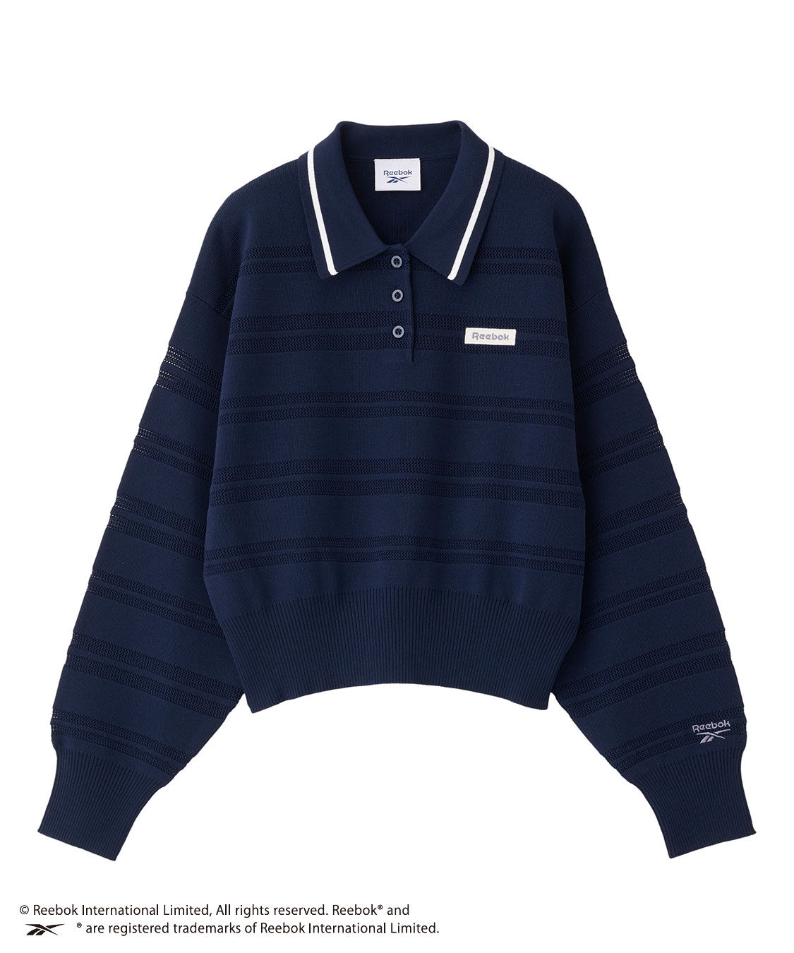 COCO DEAL「《COCO DEAL/Reebok》メッシュボーダーポロニット」|ポロシャツ|