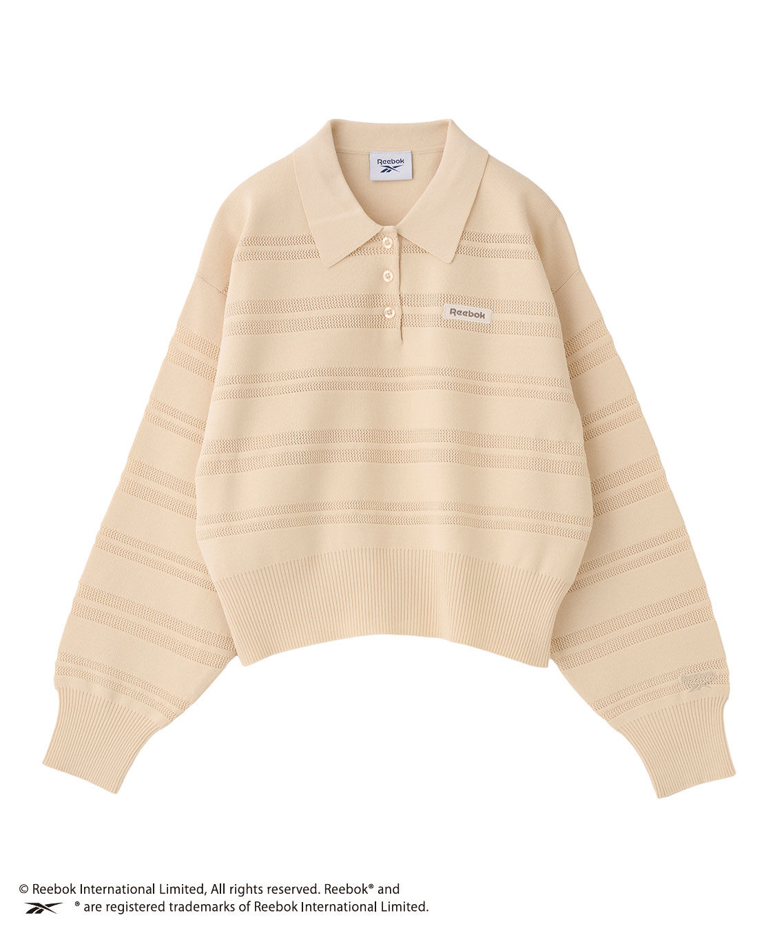 COCO DEAL「《COCO DEAL/Reebok》メッシュボーダーポロニット」|ポロシャツ|