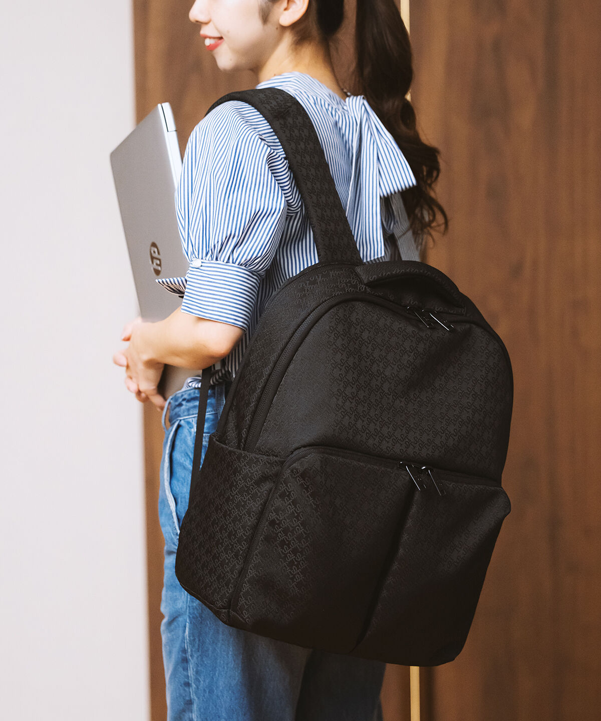 Samantha Thavasa「ST Jacquardフロントポケットデザイン リュック」|リュック|