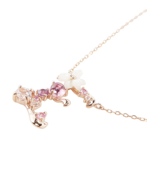 Samantha Tiara「K18 SPG フラワーレターズイニシャルネックレス 大 (E)」|ネックレス|