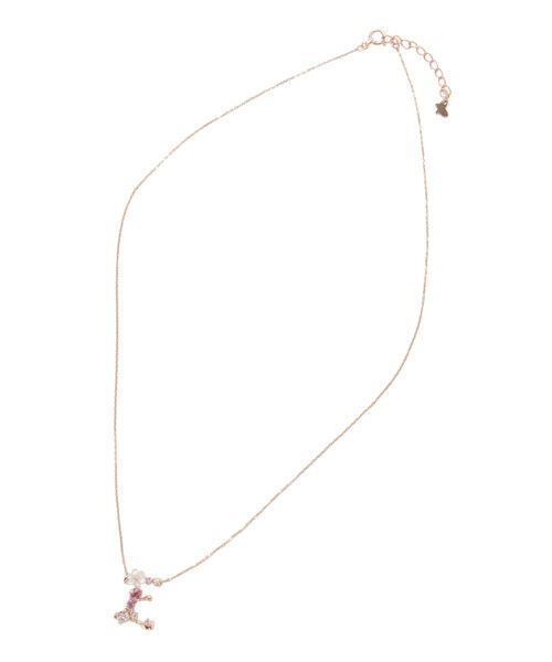 Samantha Tiara「K18 SPG フラワーレターズイニシャルネックレス 大 (E)」|ネックレス|