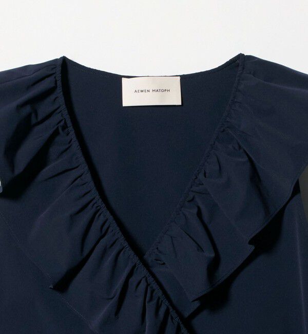 AEWEN MATOPH「＜AEWEN MATOPH＞フリルカシュクールノースリーブブラウス ‐ ウォッシャブル ‐」|シャツ・ブラウス|