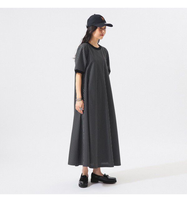BEAMSBOY「カット ツイル マキシ ワンピース」|ワンピース|