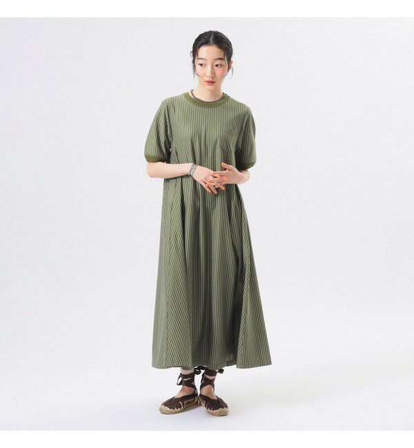 BEAMSBOY「カット ツイル マキシ ワンピース」|ワンピース|