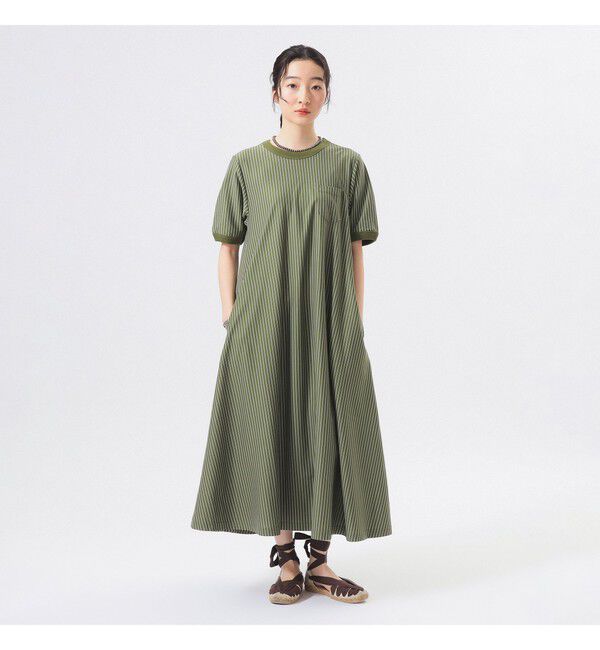 BEAMSBOY「カット ツイル マキシ ワンピース」|ワンピース|
