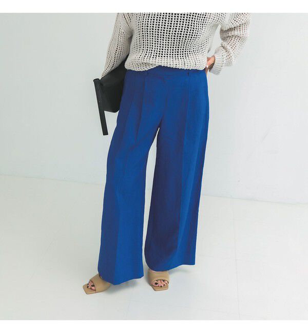 Demi-Luxe BEAMS 「シンプル リネン ワイドパンツ .M」|チノ|MODERN_BLUE