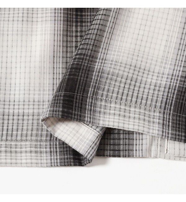 BEAMS「オンブレチェック ミニレギュラーカラーシャツ【リラックスフィット】」|シャツ・ブラウス|