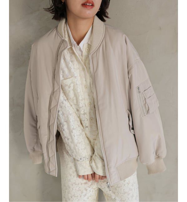 SLOBE IENA「中綿MA-1」|ブルゾン・スタジャン|グレーB