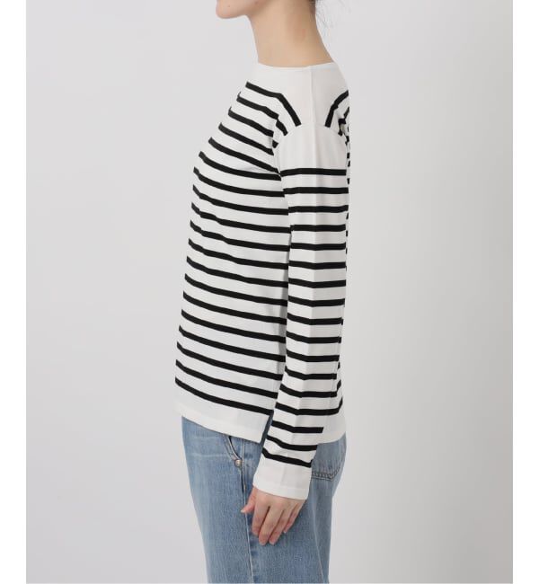 IENA「《新色》SEATTLEボーダーボートネックプルオーバー」|ニット・セーター|