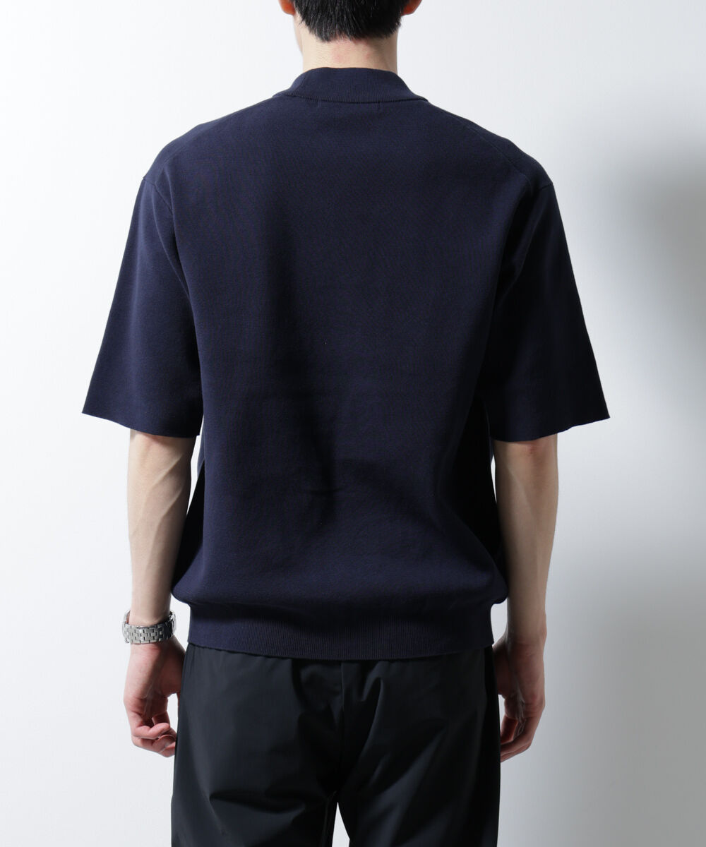 nano･universe「14ゲージミラノリブニット ジャケT型 半袖(手洗い可能)」|ニット・セーター|