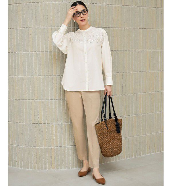 自由区「【洗える】エンブロイダリーブロードシャツ ブラウス」|シャツ・ブラウス|