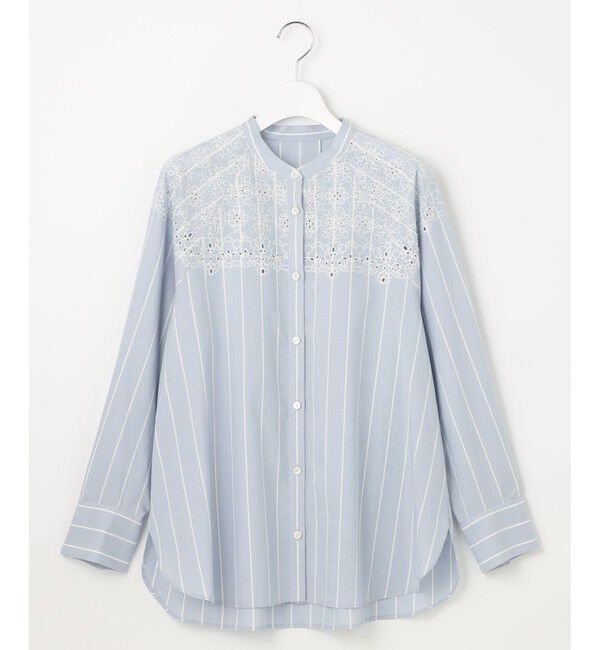 自由区「【洗える】エンブロイダリーブロードシャツ ブラウス」|シャツ・ブラウス|