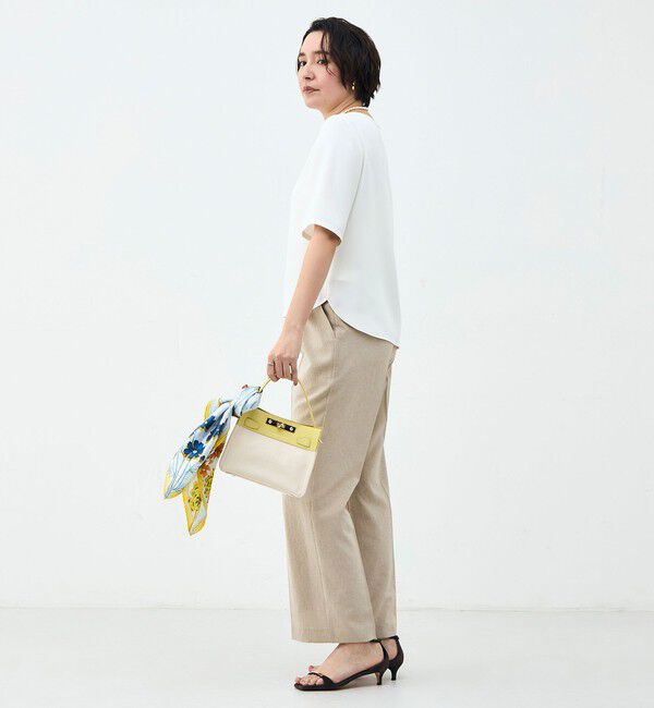 NOLLEY'S sophi「《セットアップ対応》ウォッシャブルブリーザブルシャンブレーセミワイドパンツ」|その他|