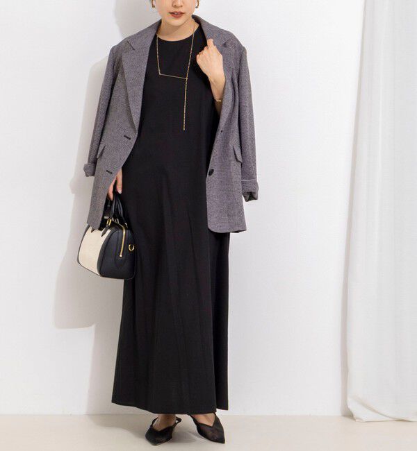 NOLLEY'S「【WEB限定】ウォッシャブルバックツイストドレス」|ワンピース|ブラック