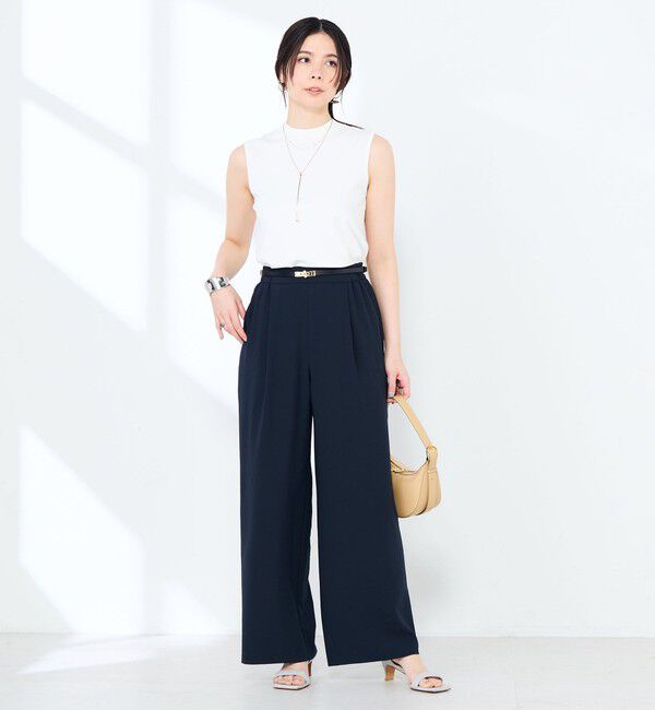 NOLLEY'S sophi「《手洗い可能》マルチファンクションハイネックノースリーブプルオーバー」|ニット・セーター|