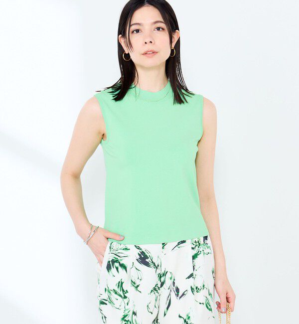 NOLLEY'S sophi「《手洗い可能》マルチファンクションハイネックノースリーブプルオーバー」|ニット・セーター|